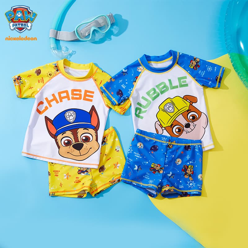 Children's swimwear, shorts, cartoon cute set, with short sleeve, 2 pieces, print 2