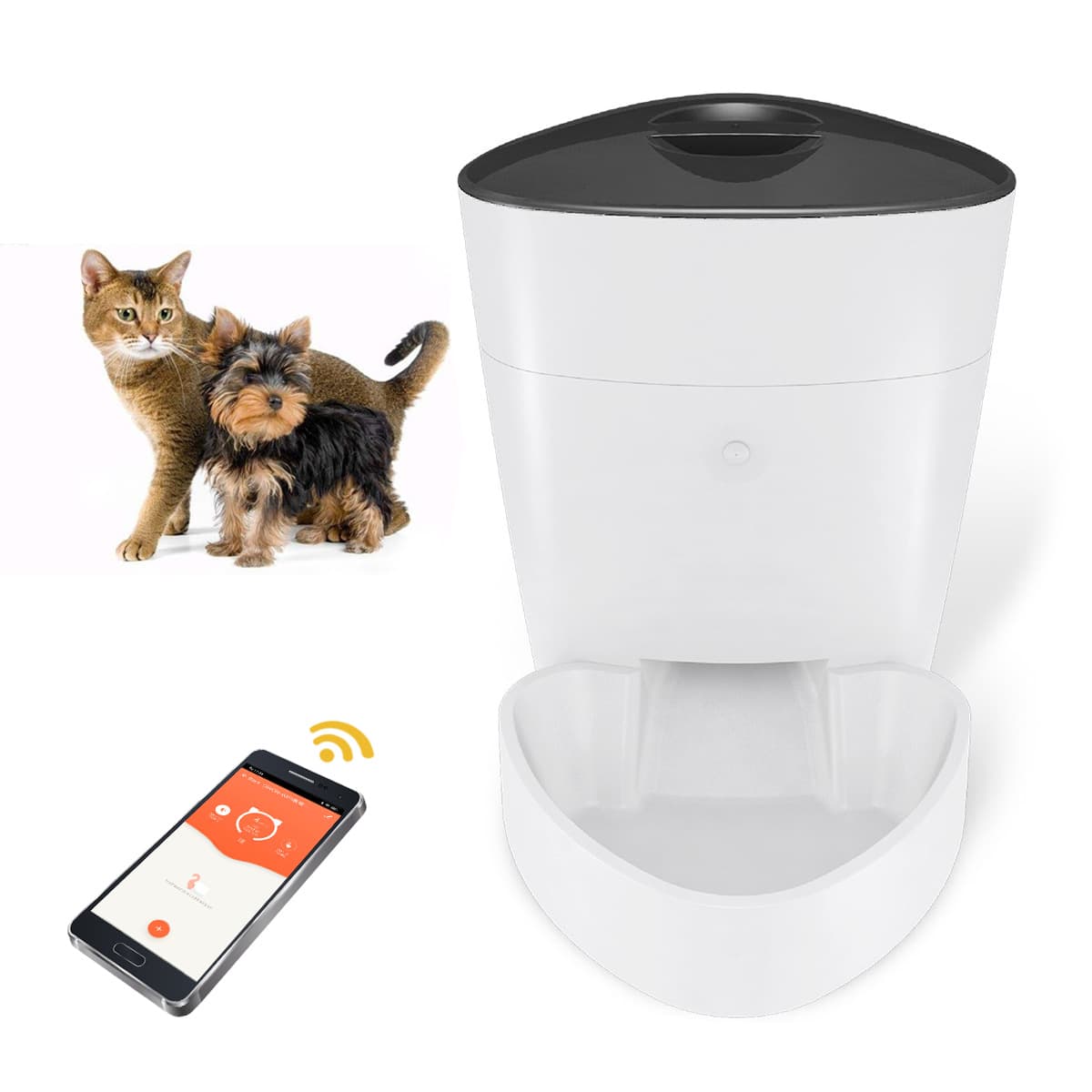 Amazon Pet Feeder Mobile APP Control Quantitative Quantitative Quantitative Cat and Dog Food Intelligent Automatic Feeding Machine 4L Bowl 1