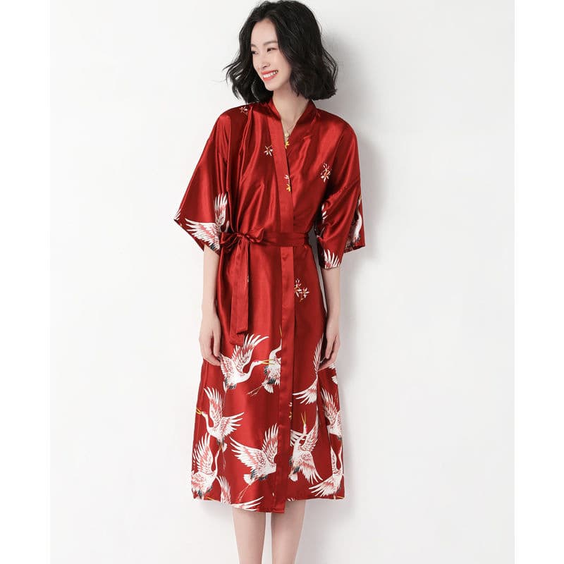 (Cross-border trading), summer sexy bathrobe for bride, silk pijama, set 3