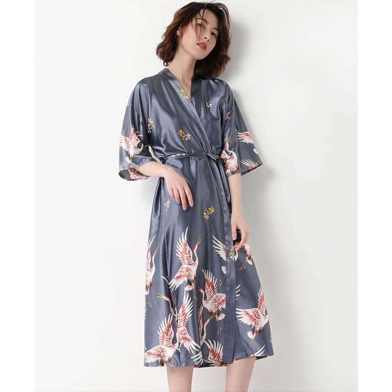 (Cross-border trading), summer sexy bathrobe for bride, silk pijama, set 5
