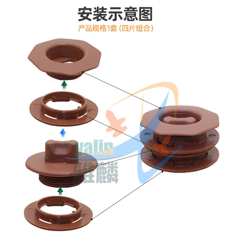 Auto foot pad anti -sliding buckle knob carpet card buckle rim double -layer carpet button car foot pad fixed buckle 4