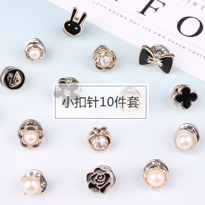 Adjustable protective underware, metal cute shirt, brooch, Chanel style 3