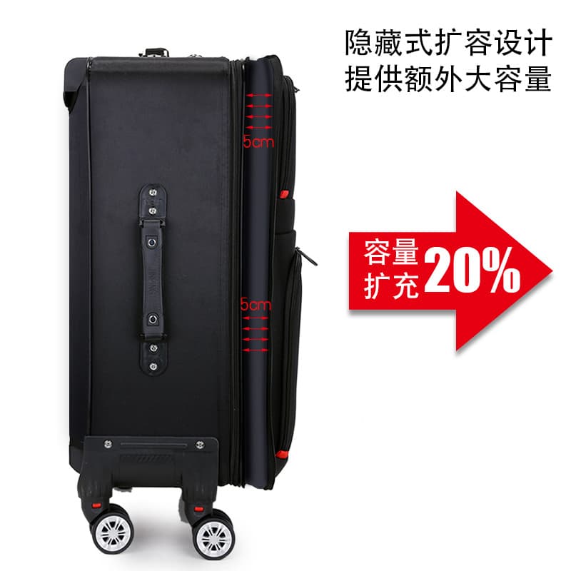 Men's capacious universal suitcase for students, box, oxford cloth 2