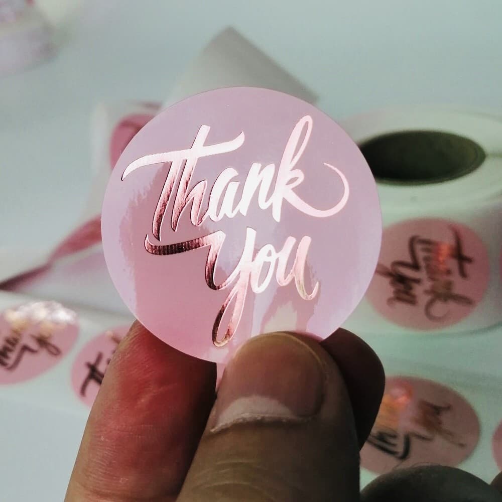 Sticker Printer pink hot bleeding round dot 3