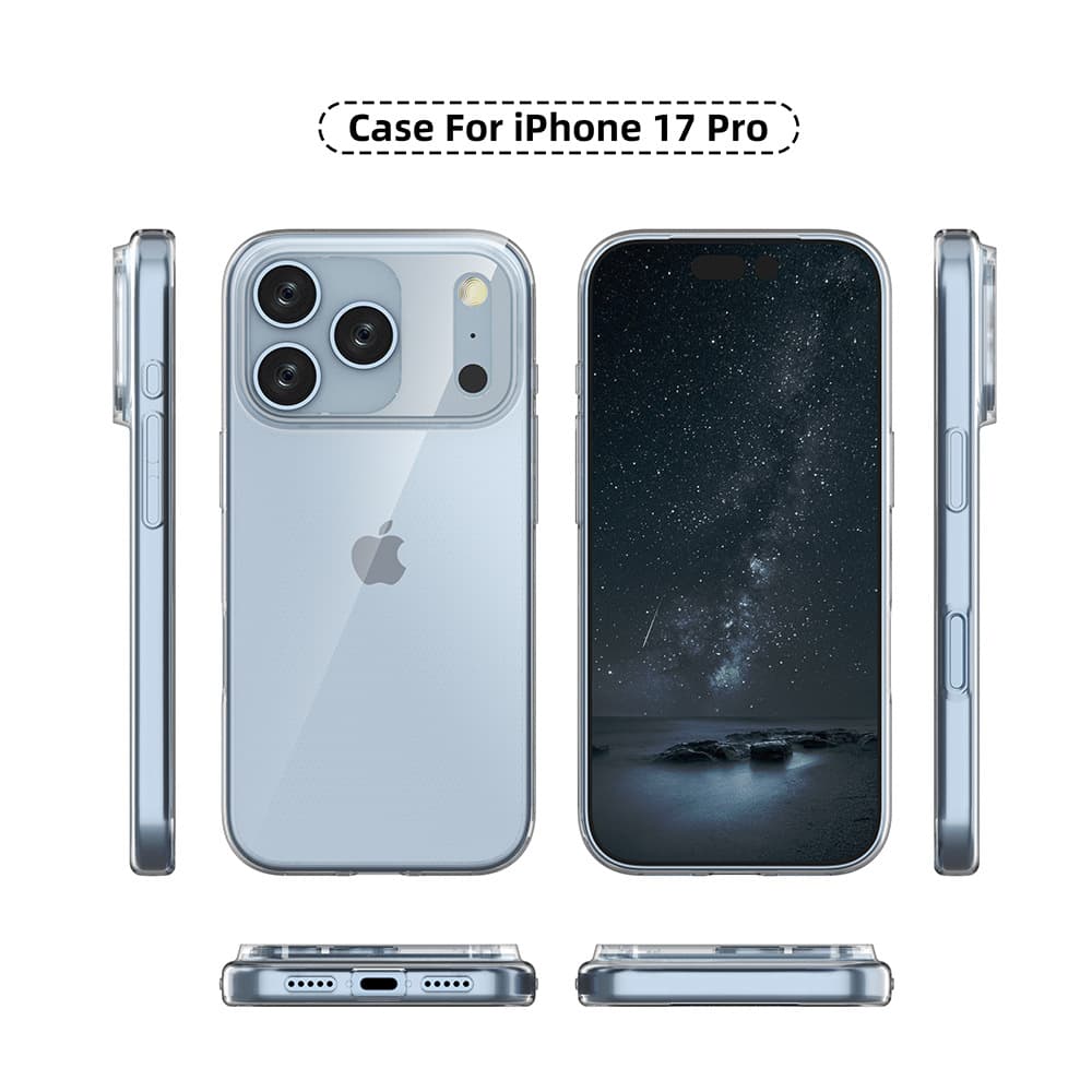 Apple, compatible iphone 17, mobile phone, transparent protective case, 16 5