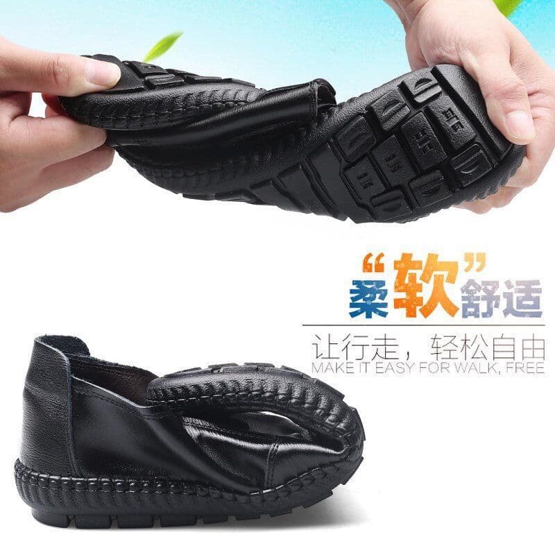 2023 new leather shoes men's spring new men's shoes British business men's casual leather shoes work bean shoes men 4