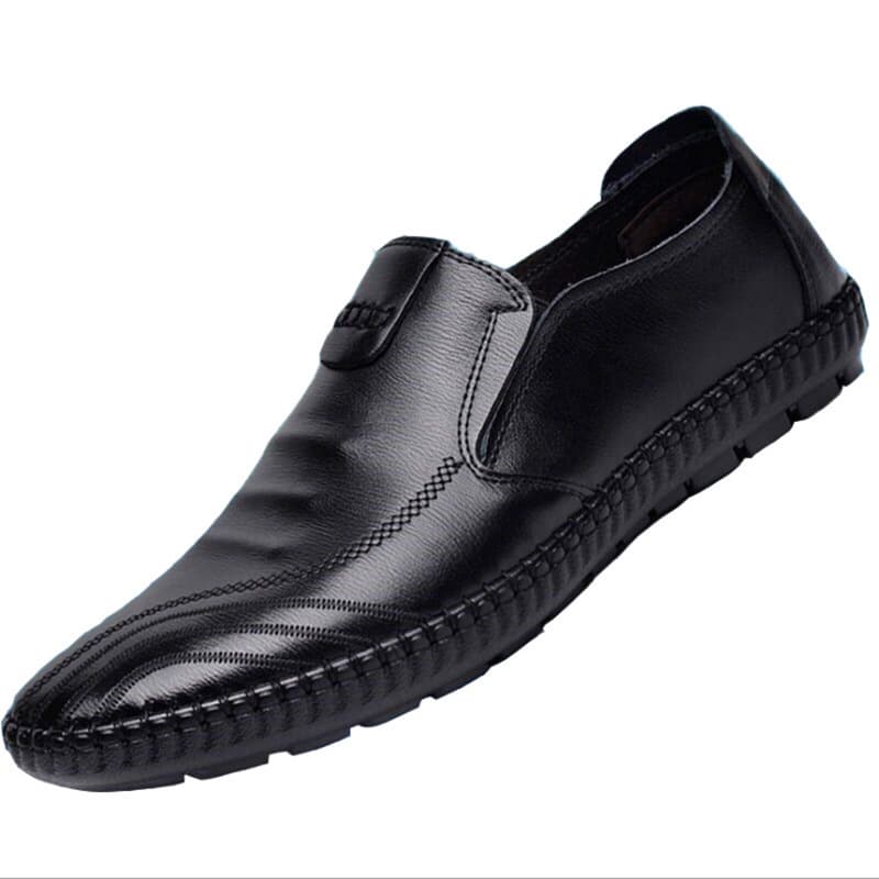 2023 new leather shoes men's spring new men's shoes British business men's casual leather shoes work bean shoes men 5