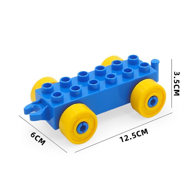 Compatible with Ledaka Granules Building Block Accessories Locomment 12 -hole car bottom car rotor car trolley assembly loose parts 5