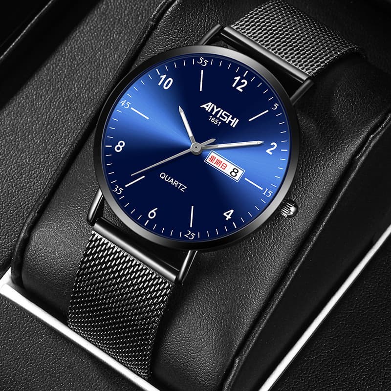 Men's watch, quartz waterproof swiss watch for students, Switzerland 4