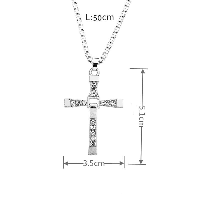 Necklace wholesale cross shelf European and American necklace alloy speed and passion 8 cross shelf necklace crossing diamond 5