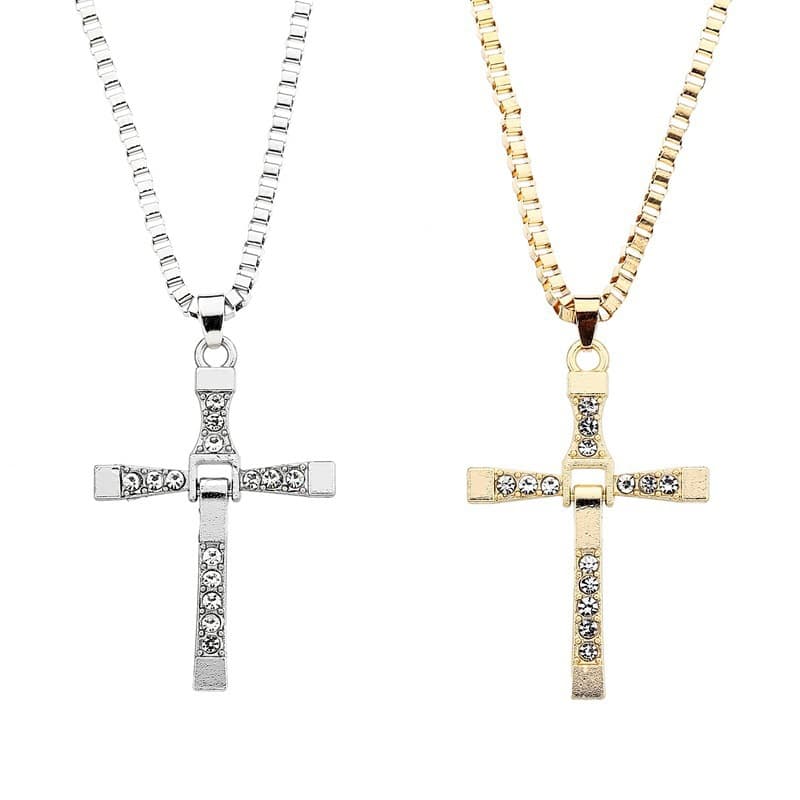 Necklace wholesale cross shelf European and American necklace alloy speed and passion 8 cross shelf necklace crossing diamond 1