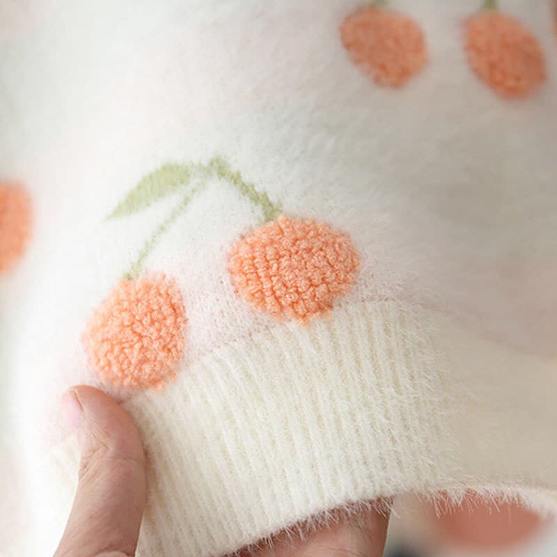 Children's knitted demi-season sweater girl's, western style, Korean style, increased thickness 4