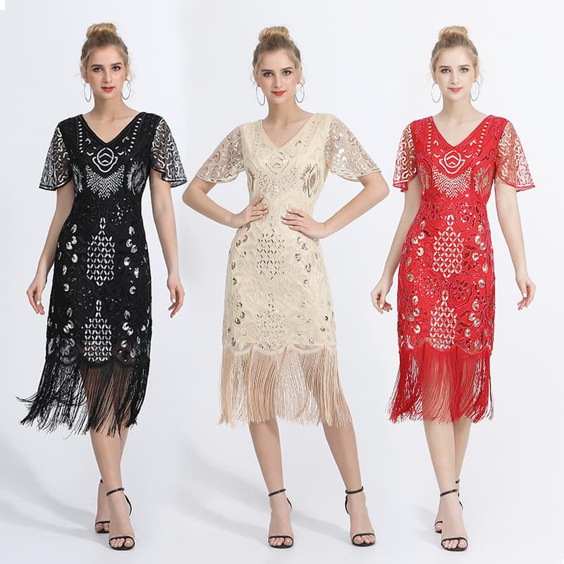 Retro evening dress, European style 1