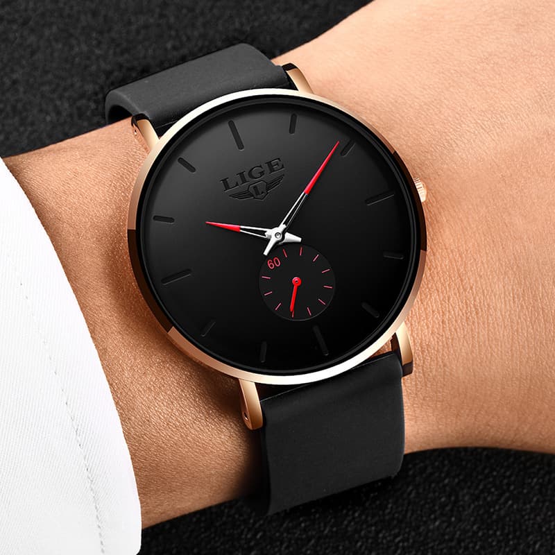 LIGE (Cross-border trading), waterproof quartz universal men's watch for men and women, 2022, simple and elegant design 3