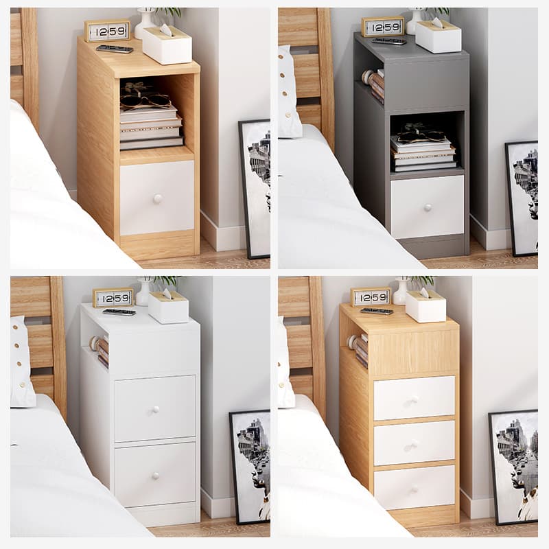Bedside tables are popular and space-saving and extremely narrow small multi-function storage cabinets bedroom light luxury chest cabinets simple bedside cabinets 2
