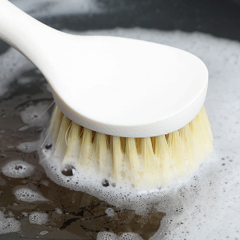 Tochin cooker brush household kitchen long handle washing pot brush without hurting the pot, not sticking to the oil, washing the bowl brush stove to pollute and clean the brush 3