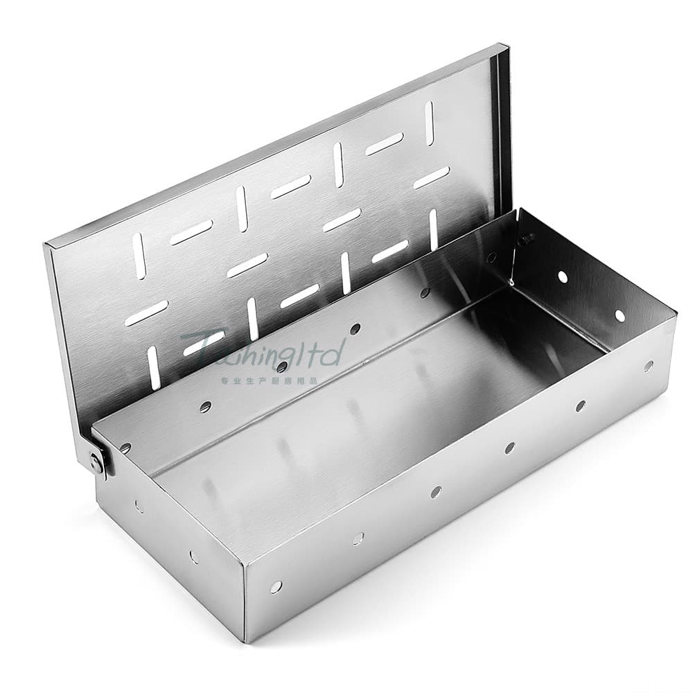 Cross -border hot -selling stainless steel smoked box Amazon BBQ baking oven baked multi -pattern SMOKER BOX 5