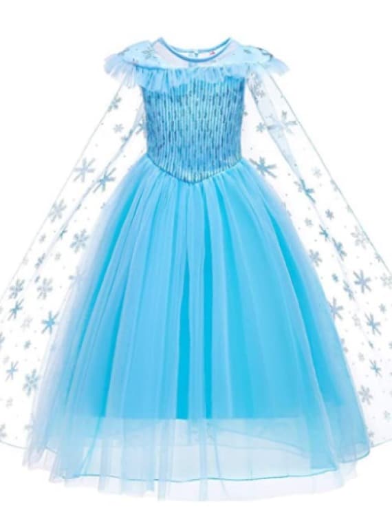 (Cross-border trading), small princess costume sleevless, blue dress, “Frozen”, tutu skirt 4