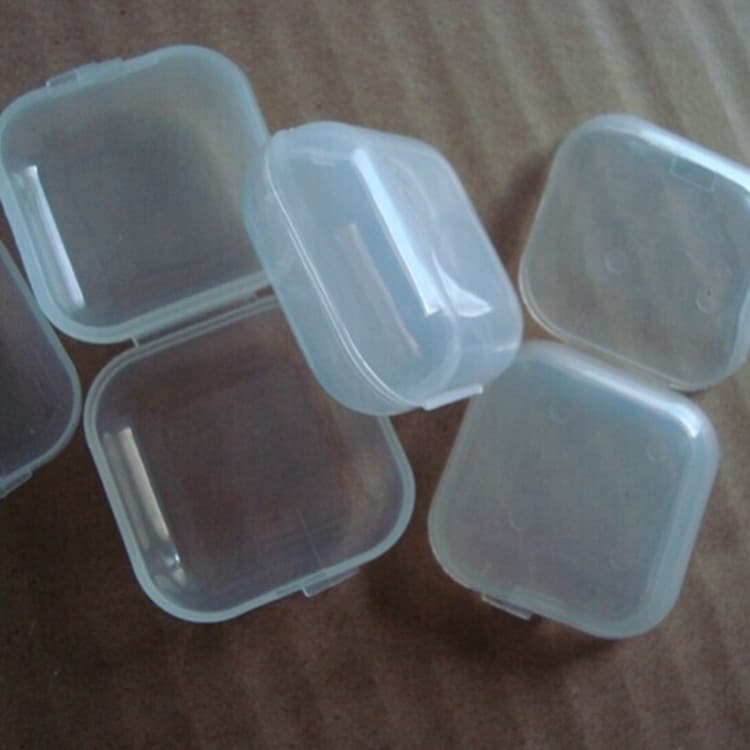 Factory direct sales transparent small square box noise -proof earplug -proof earplug -free earplugs storage box pp connected to small plastic box free shipping 2