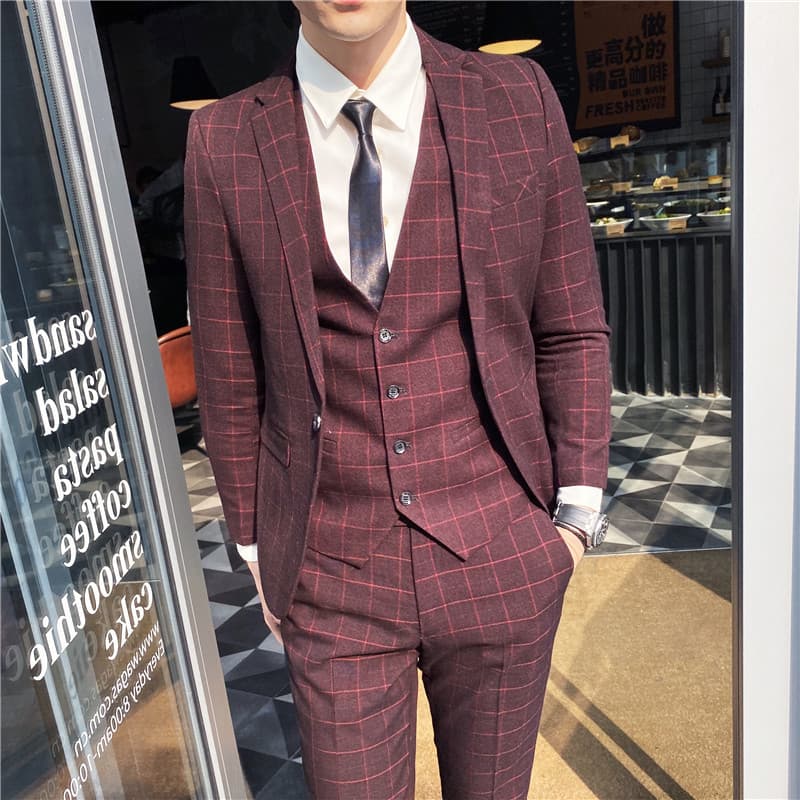 Autumn set, classic suit jacket, 3 piece set, Korean style, British style 2