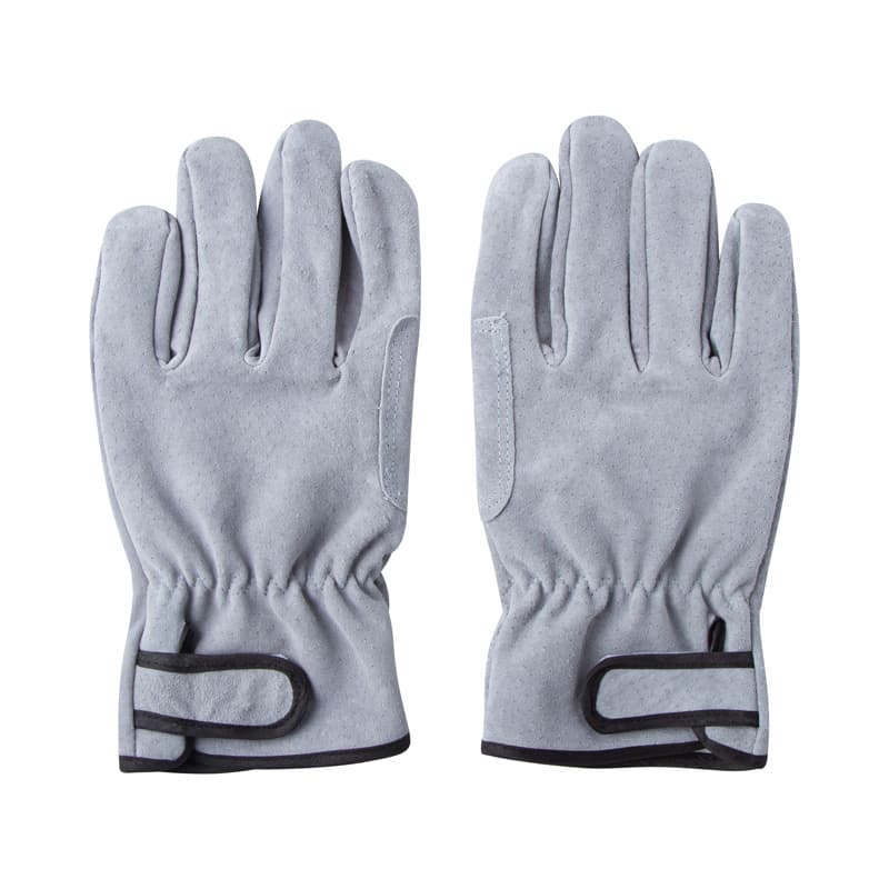 Short -welded gloves Palm Holestein Tiger mouth Thickening wear -resistant welding Pig leather insulation workers protection operation labor insurance 5