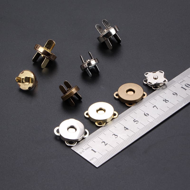 Metal magnetic buckle button box bag accessories Wallet Wallet free sewing leather bag hidden buckle strong absorbing iron stone buckle magnetic buckle buckle 2