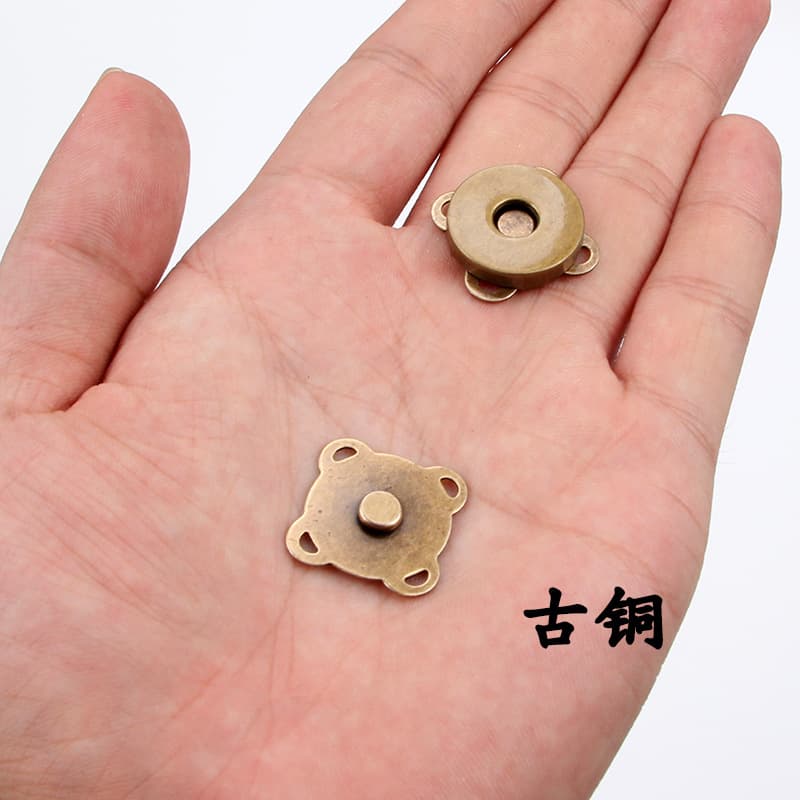 Metal magnetic buckle button box bag accessories Wallet Wallet free sewing leather bag hidden buckle strong absorbing iron stone buckle magnetic buckle buckle 3