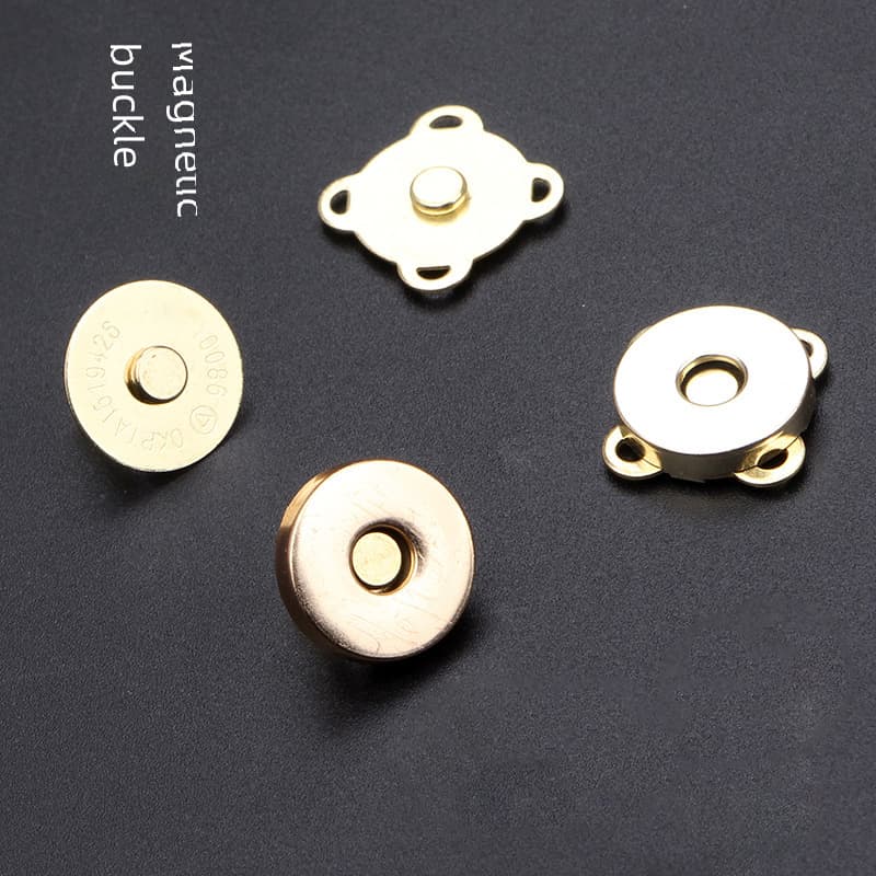 Metal magnetic buckle button box bag accessories Wallet Wallet free sewing leather bag hidden buckle strong absorbing iron stone buckle magnetic buckle buckle