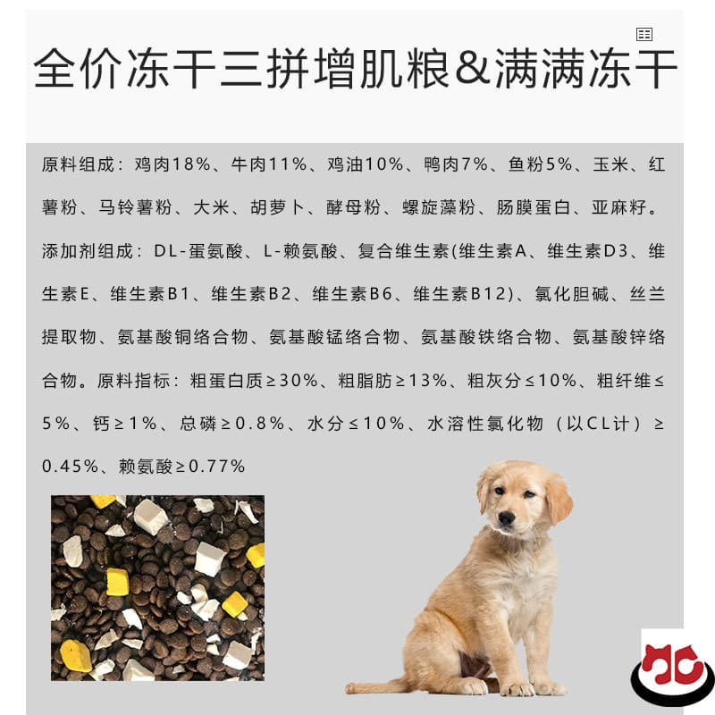 Dog food manufacturer wholesale 20KG full price pet grain-free puppy freeze-dried baked fresh meat dog food bulk 40 jin dog kennel 4