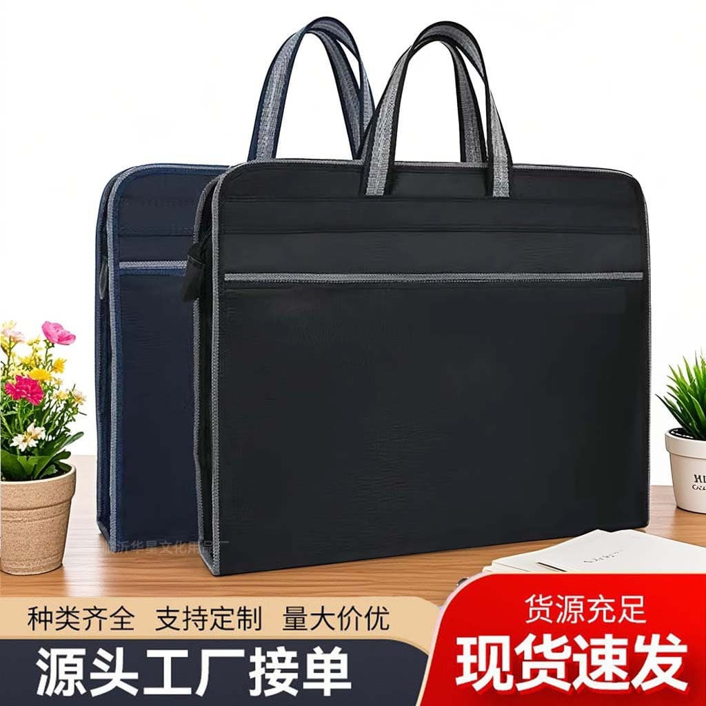 Handheld bag for folders for documents, oxford cloth, increased thickness, with your logo imprint 2
