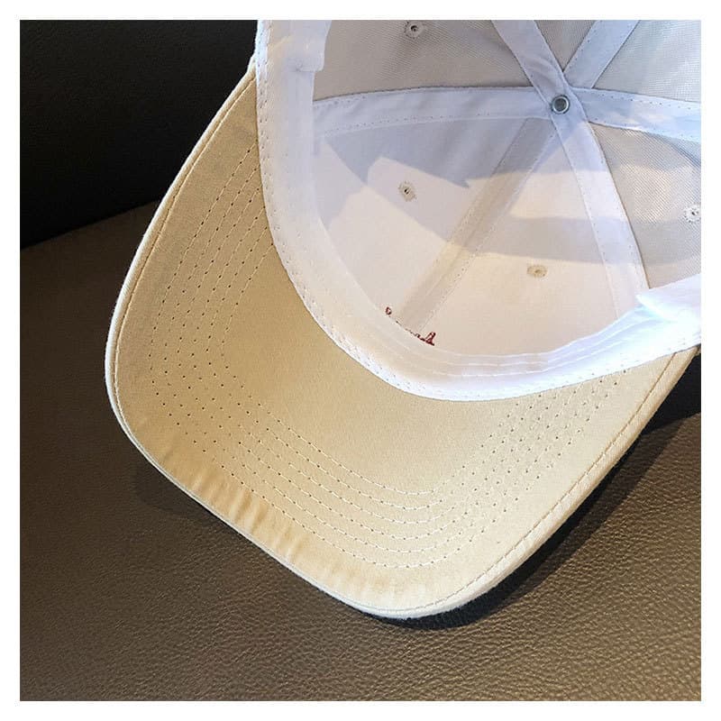Small travel baseball cap with letters, brand sun hat for students, for teenagers, with embroidery, Korean style 4