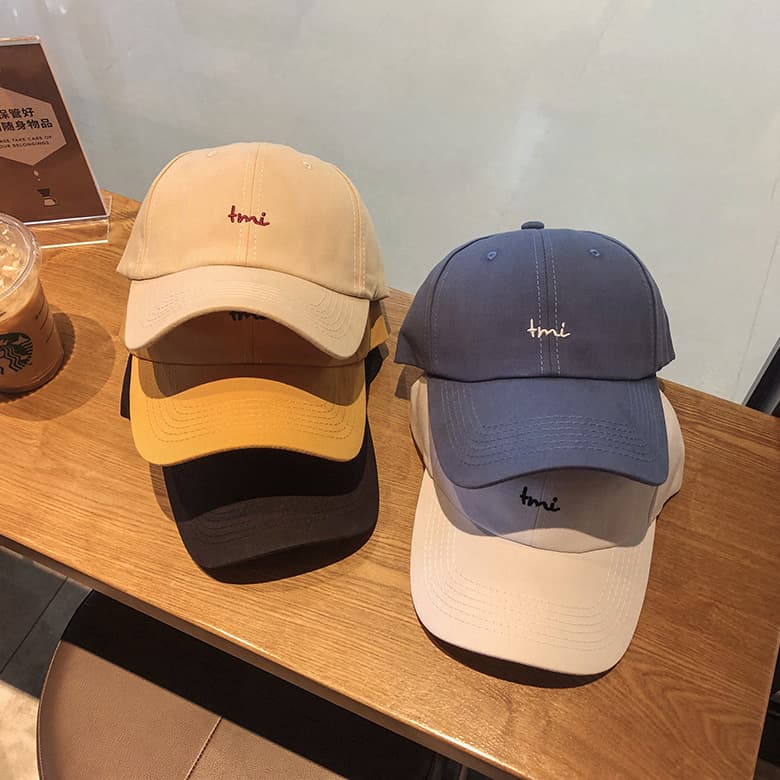 Small travel baseball cap with letters, brand sun hat for students, for teenagers, with embroidery, Korean style 1