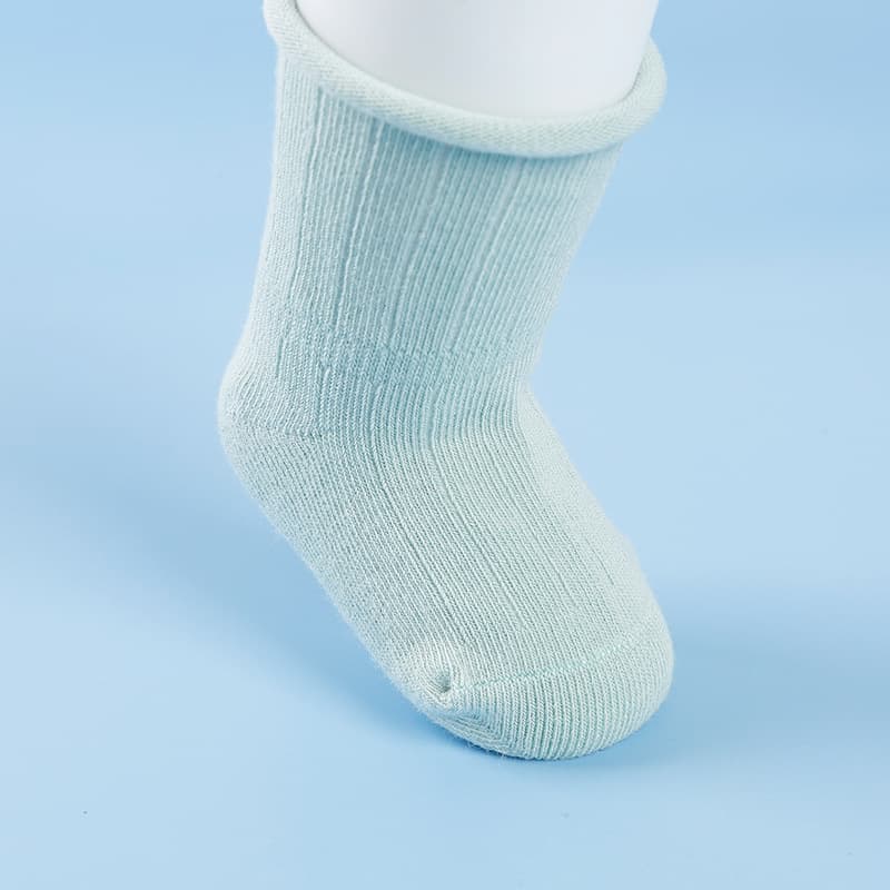 (Wholesale), children's solid color knee socks, mid-length, suitable for spring and autumn, combed cotton 4