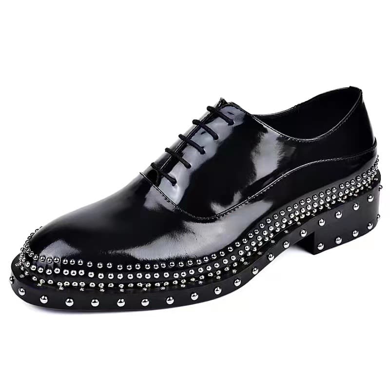 Leather oxford shoes, low trend classic suit jacket, cowhide 1