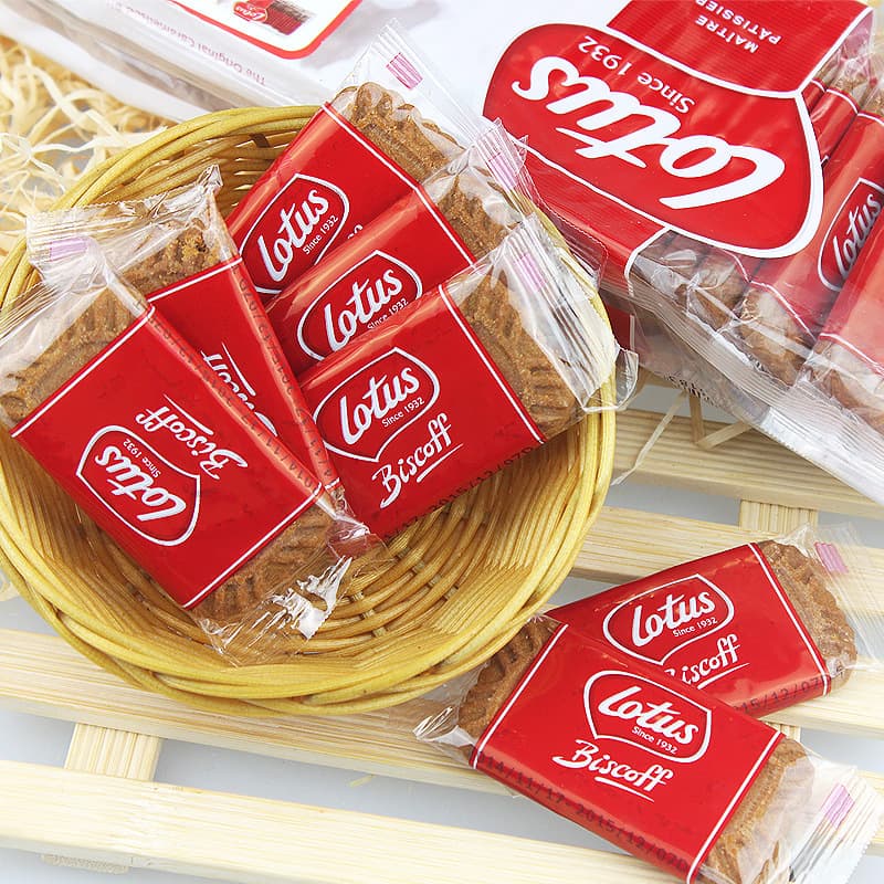 Belgian lotus and Qingbin coffee caramel biscuits imported snack snacks snack food small package shortbread 2