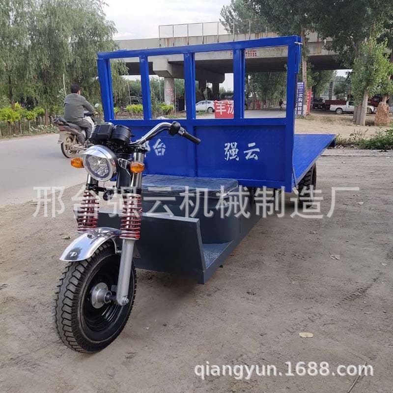 Long flatbed truck, agricultural electric three-wheeled bike 3