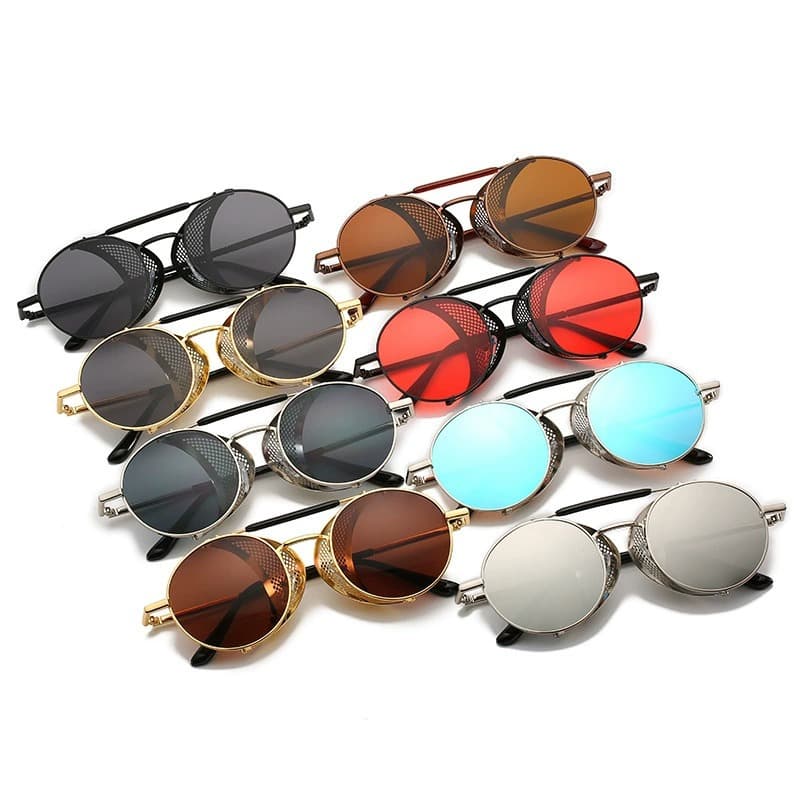 (Cross-border trading), classic retro fashionable sunglasses solar-powered, punk style, European style 4