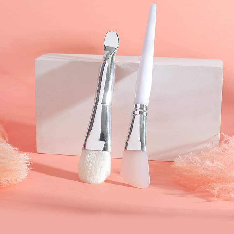 Cosmetic double-sided brush soft-bristled, face mask, silicone set 2
