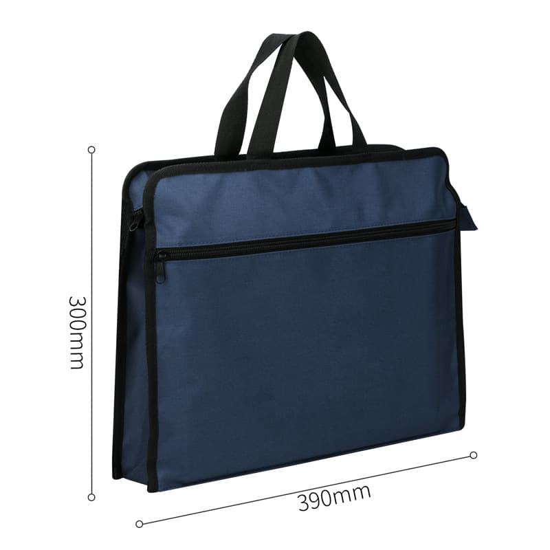 Deli 63753 Portable pull chain bag Oxford cloth A4 handbag information archives collection business zipper briefcase 2