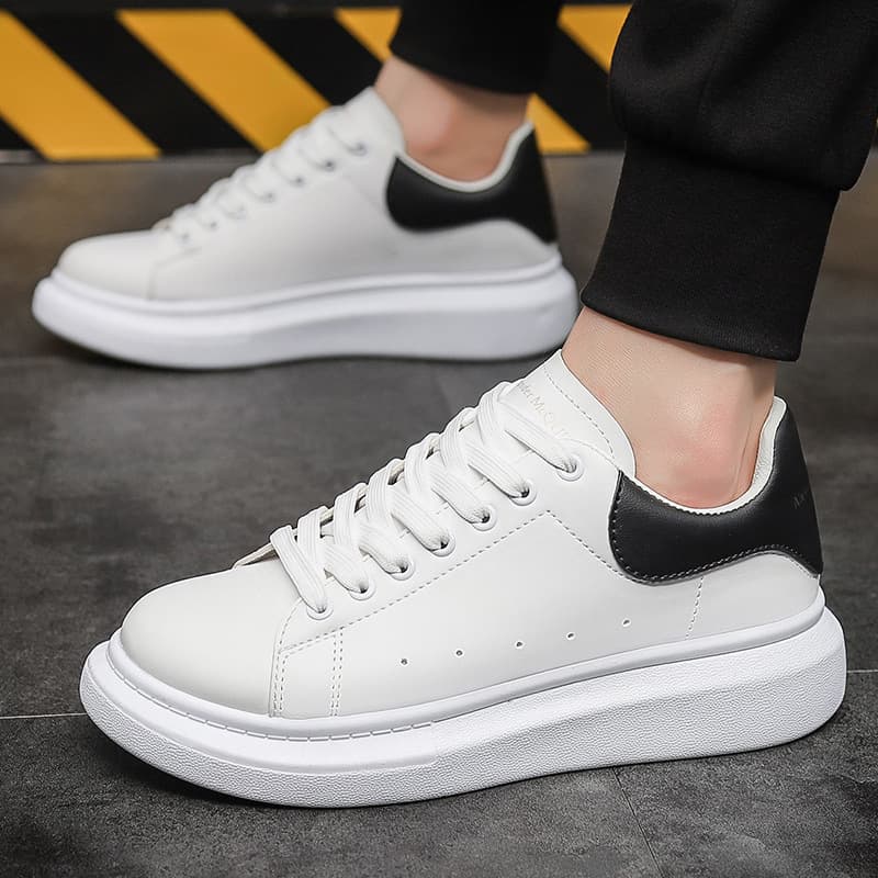 Douchuan 2026 spring and autumn men's shoes white sports sneakers for boys thick-soled casual shoes to increase the trend of men's and women's sneakers 2
