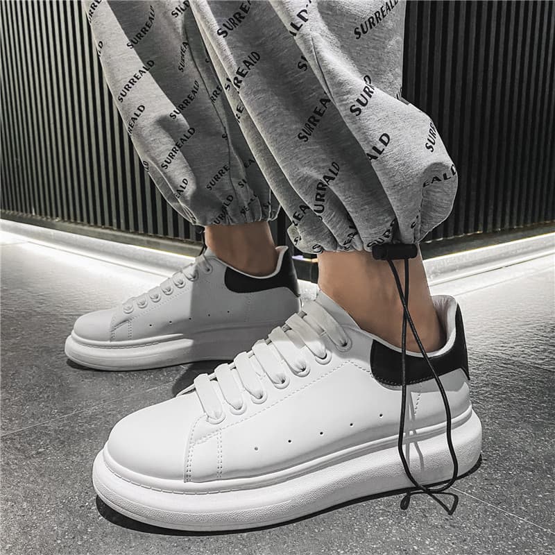 Douchuan 2026 spring and autumn men's shoes white sports sneakers for boys thick-soled casual shoes to increase the trend of men's and women's sneakers 4
