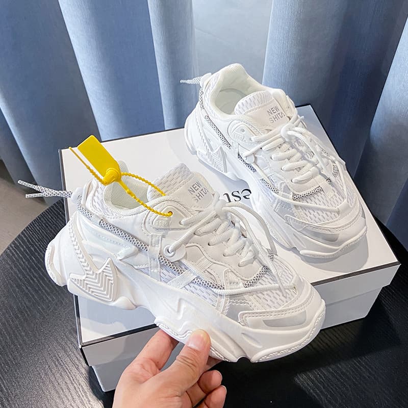 Tide, white sneakers for students for leisure, internet celebrity, for beloved, Korean style, Collection Year 2025 2