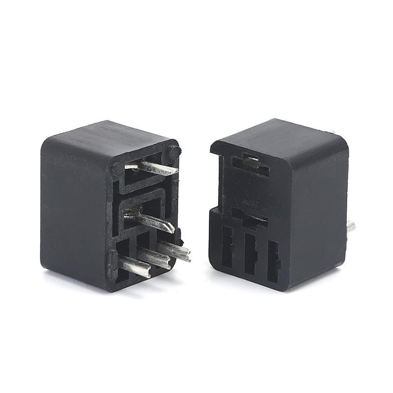 Violet 4P5P car relay 4 pins 5 pins with welding socket modified GPS navigation headlight air conditioner 4