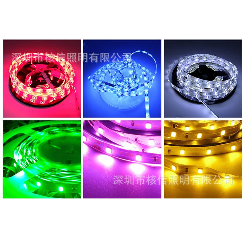 2835led light strip single color 12v low voltage 60 light glue waterproof soft light strip red blue green white powder multi color high brightness 4