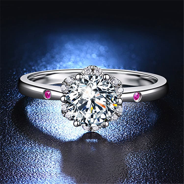 Classic wedding ring, one carat, simple and elegant design 4