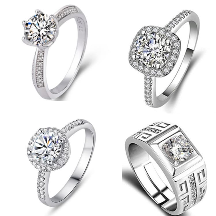 Classic wedding ring, one carat, simple and elegant design 1