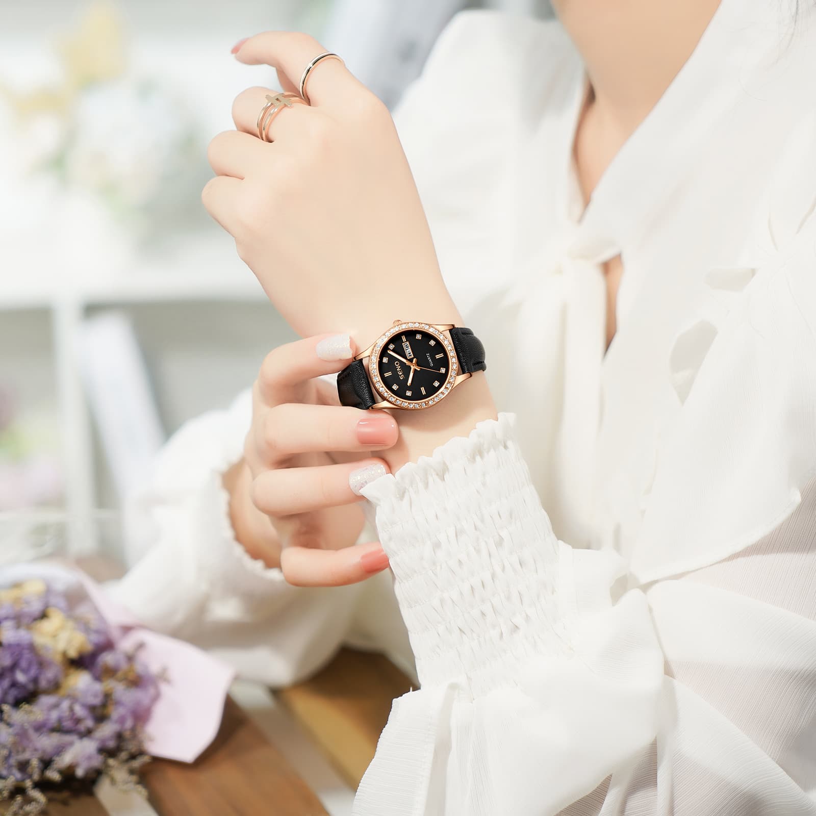 Watch, waterproof calendar, quartz watches, Korean style, fully automatic 4