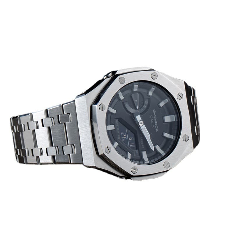 Use Casio G-Shock case with GA-2100 watch modification accessories, farmhouse oak all-in-one 5
