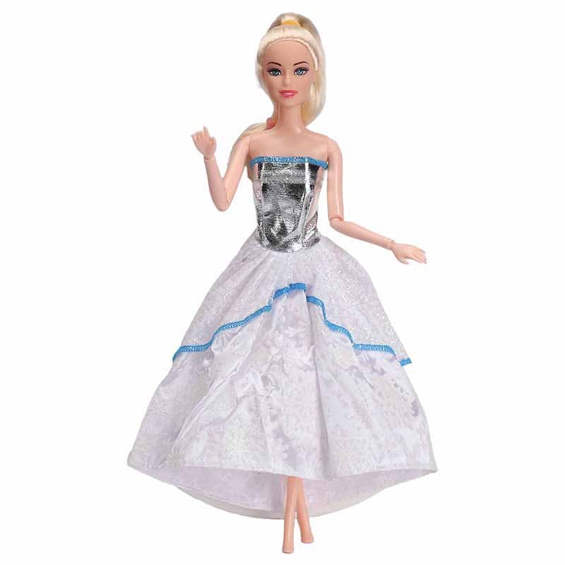 Doll for dressing up, toy with accessories, long evening dress, set, 30 cm 5
