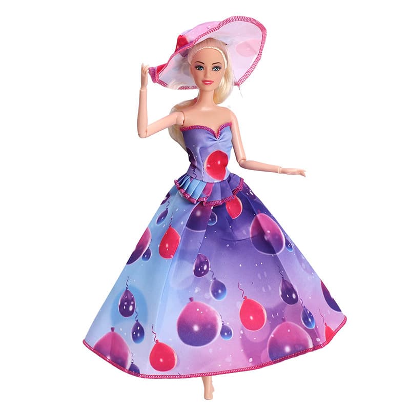 Doll for dressing up, toy with accessories, long evening dress, set, 30 cm 1